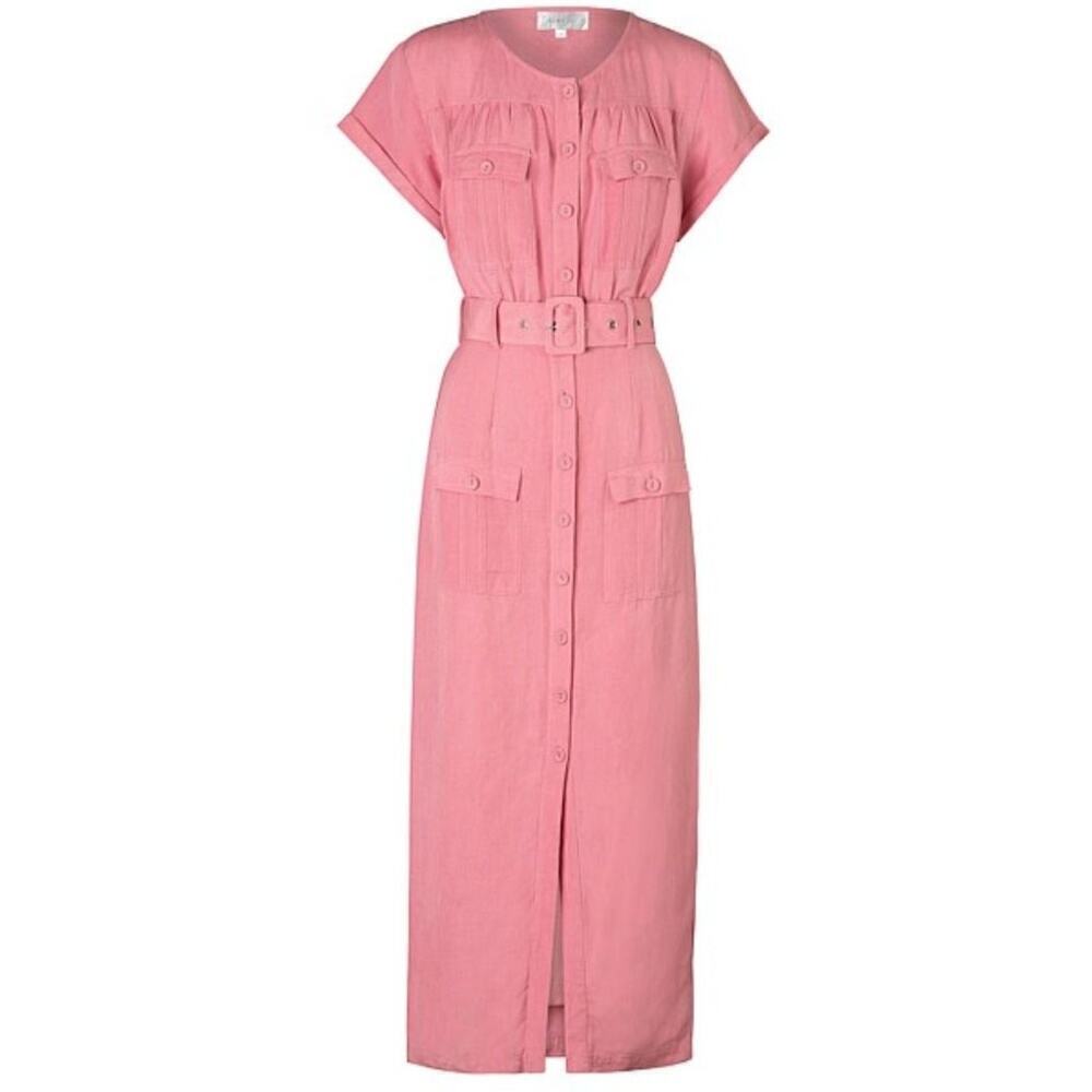 Steele Geneva Pink Belt Midi Dress